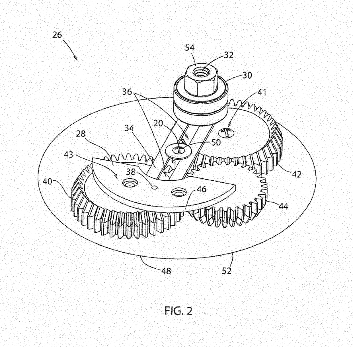 Adjustable stroke mechanism for random orbital machine