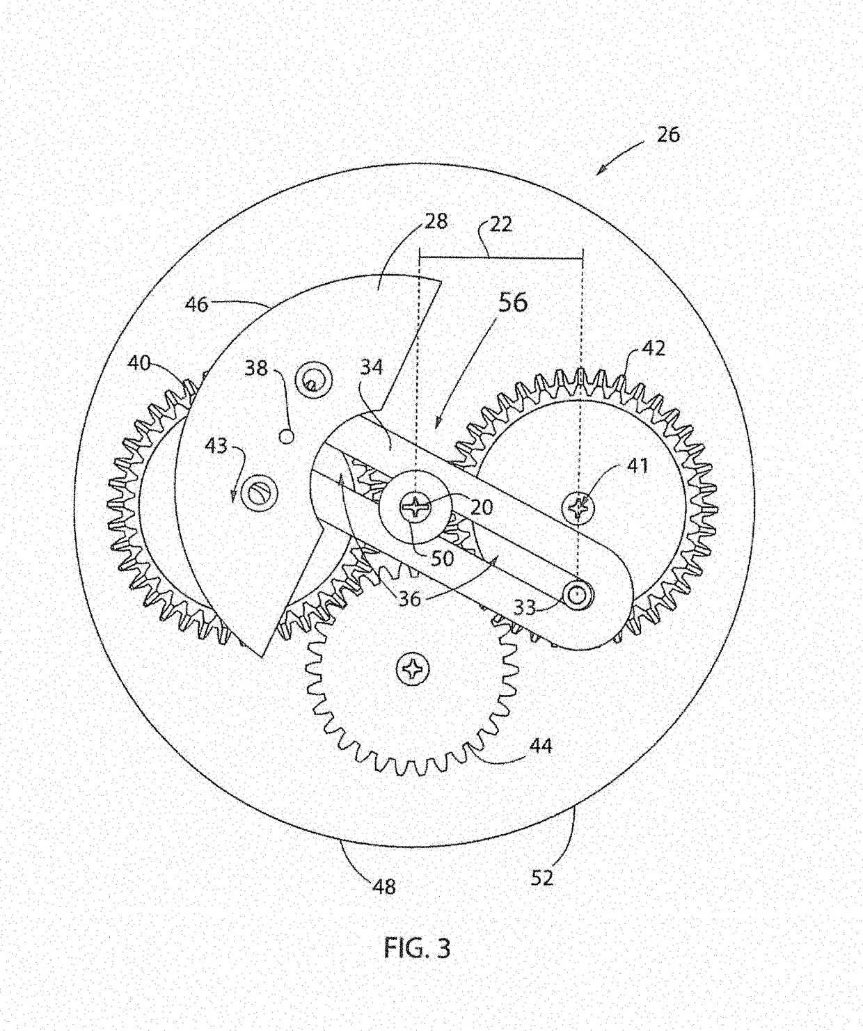 Adjustable stroke mechanism for random orbital machine