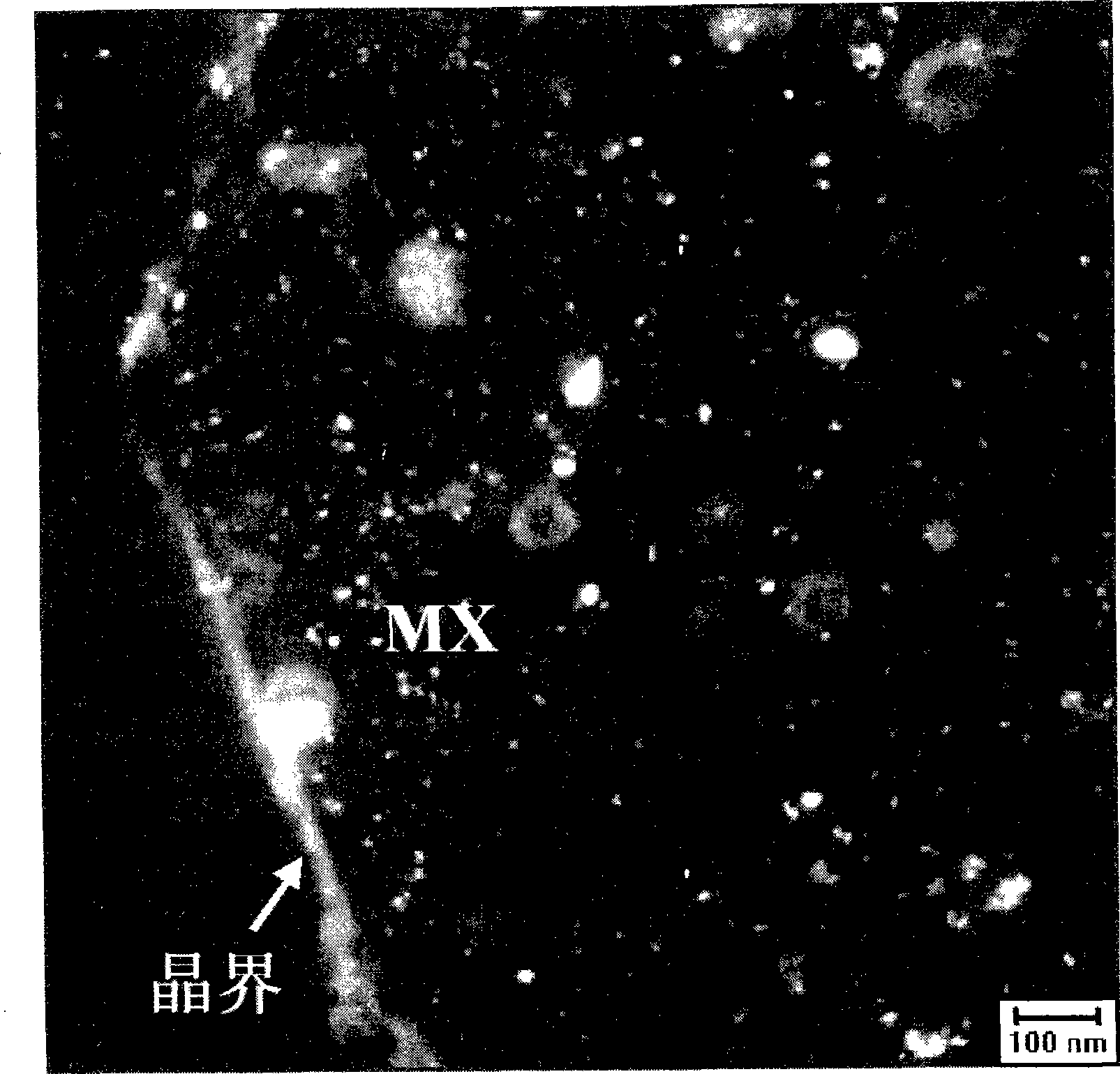 Strengthened ferrite series heat-resistant steel with nano precipitated phase and manufacturing method thereof