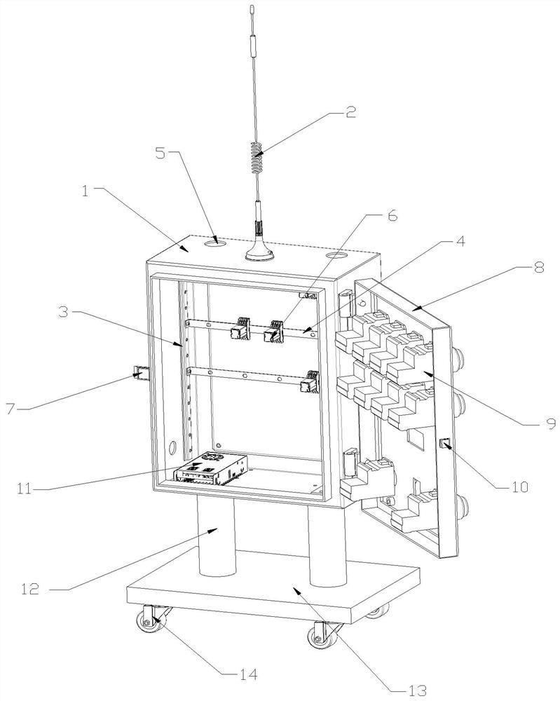 Wireless control device and system for post-cold-shearing roller way