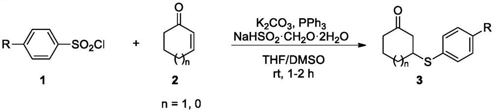 Method for synthesizing beta-thiocarbonyl compound by taking aryl sulfonyl chloride as sulfur source