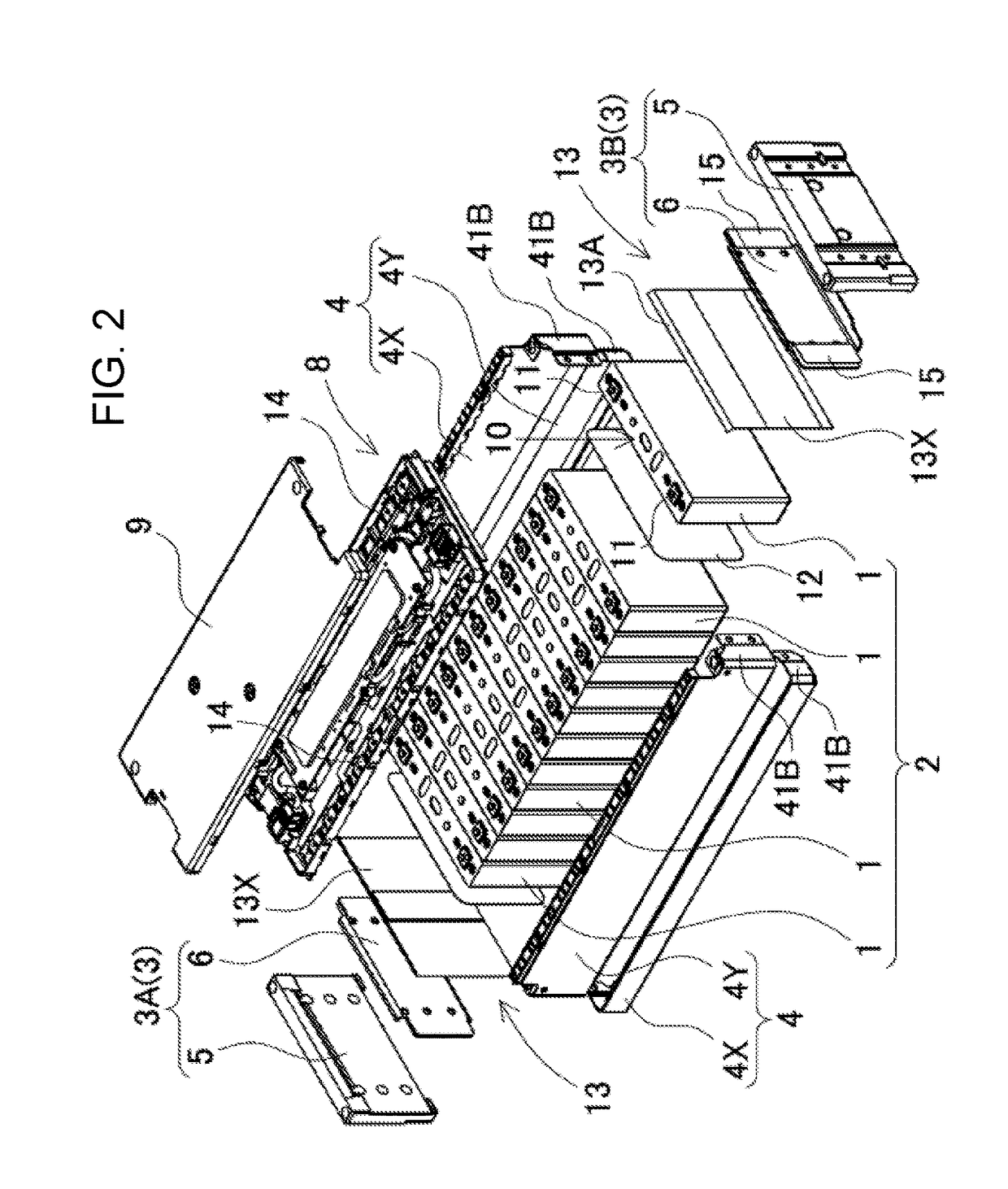 Battery pack and vehicle equipped with same