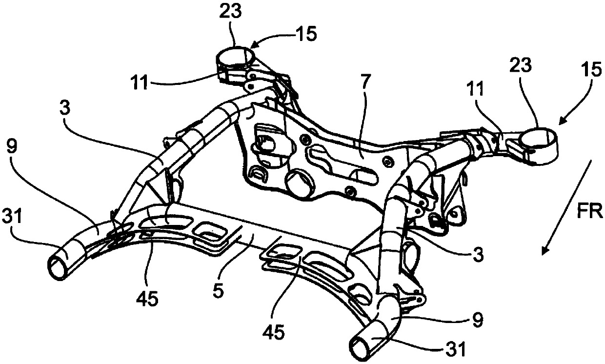 Body structure for double track vehicles