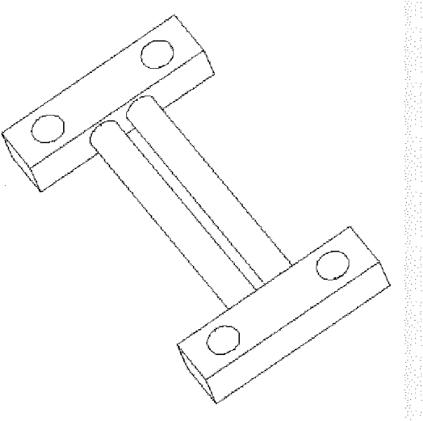 Parallel bar type anchor device for flexible flaky material and method thereof