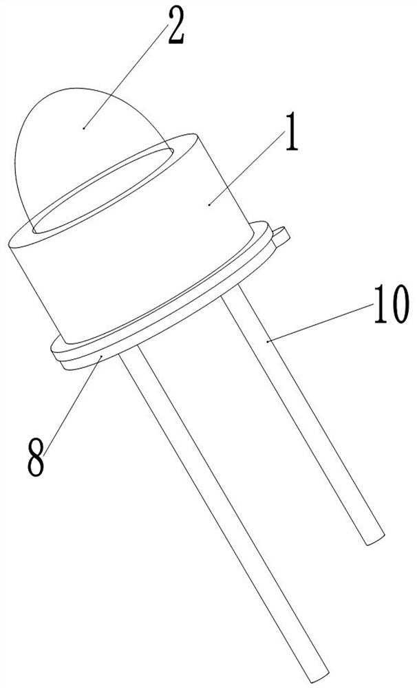 Condensation type ultraviolet emission device packaging structure