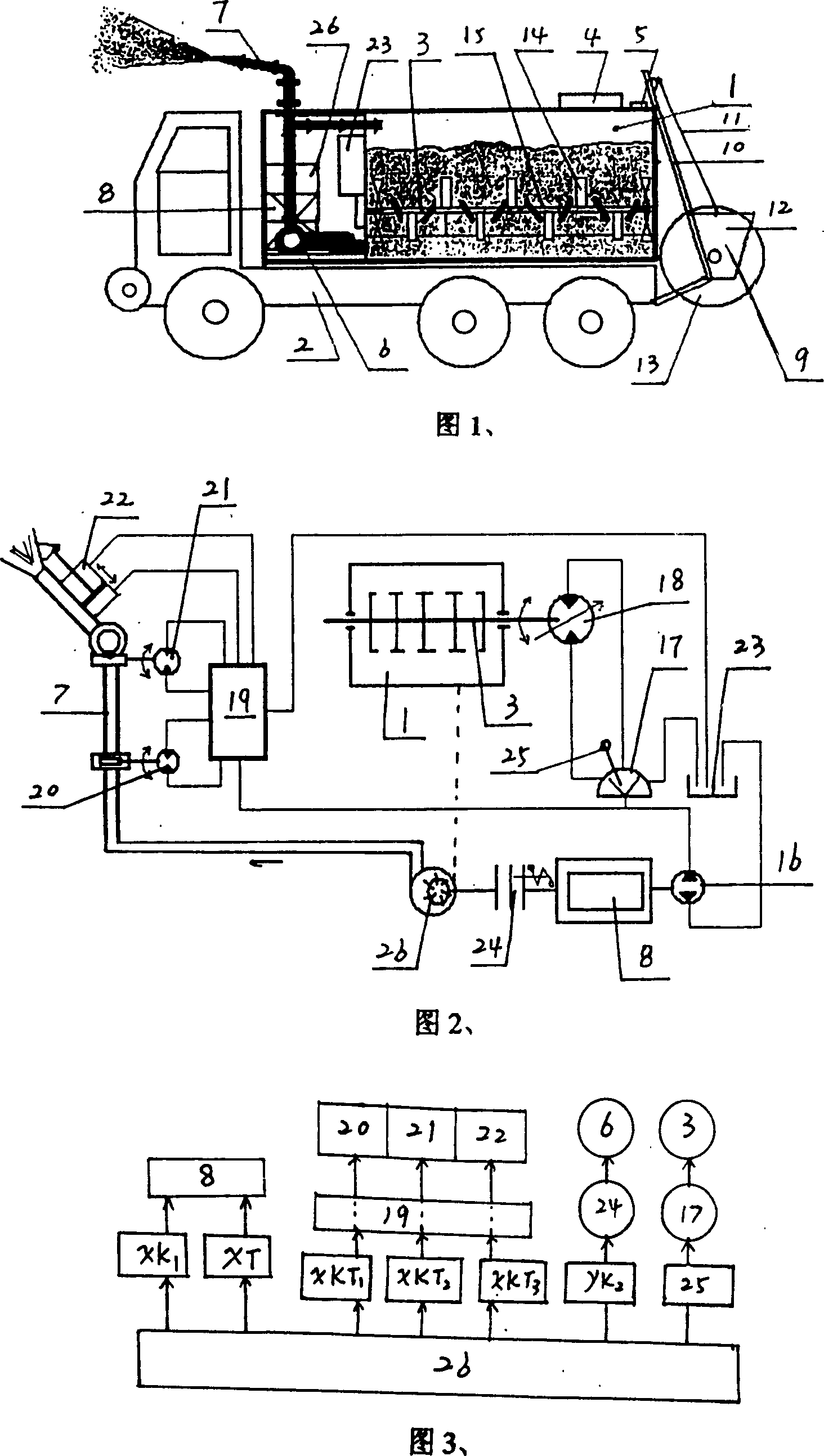 Slurry loaded forest fire-fighting vehicle