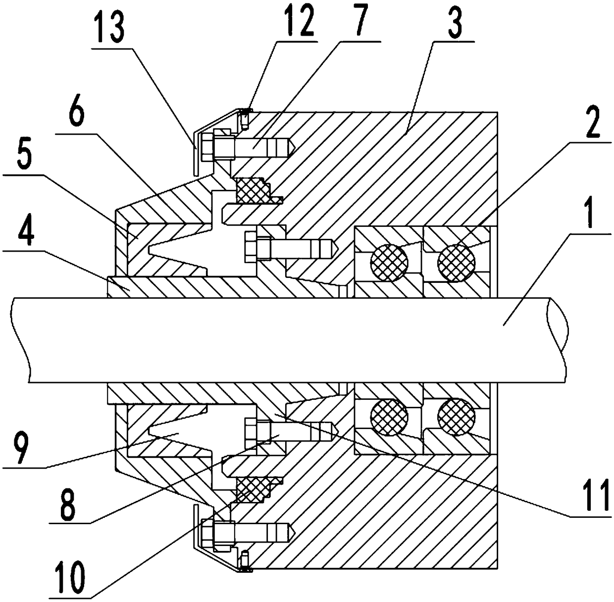 High-performance dustproof mechanical sealing structure