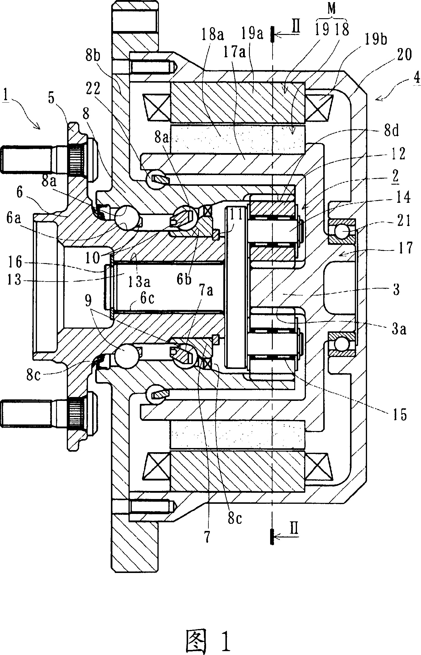 Motor-driven wheel drive device