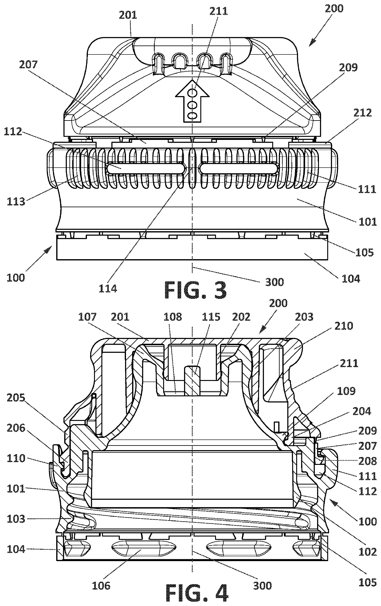 Closure device with opening indicator