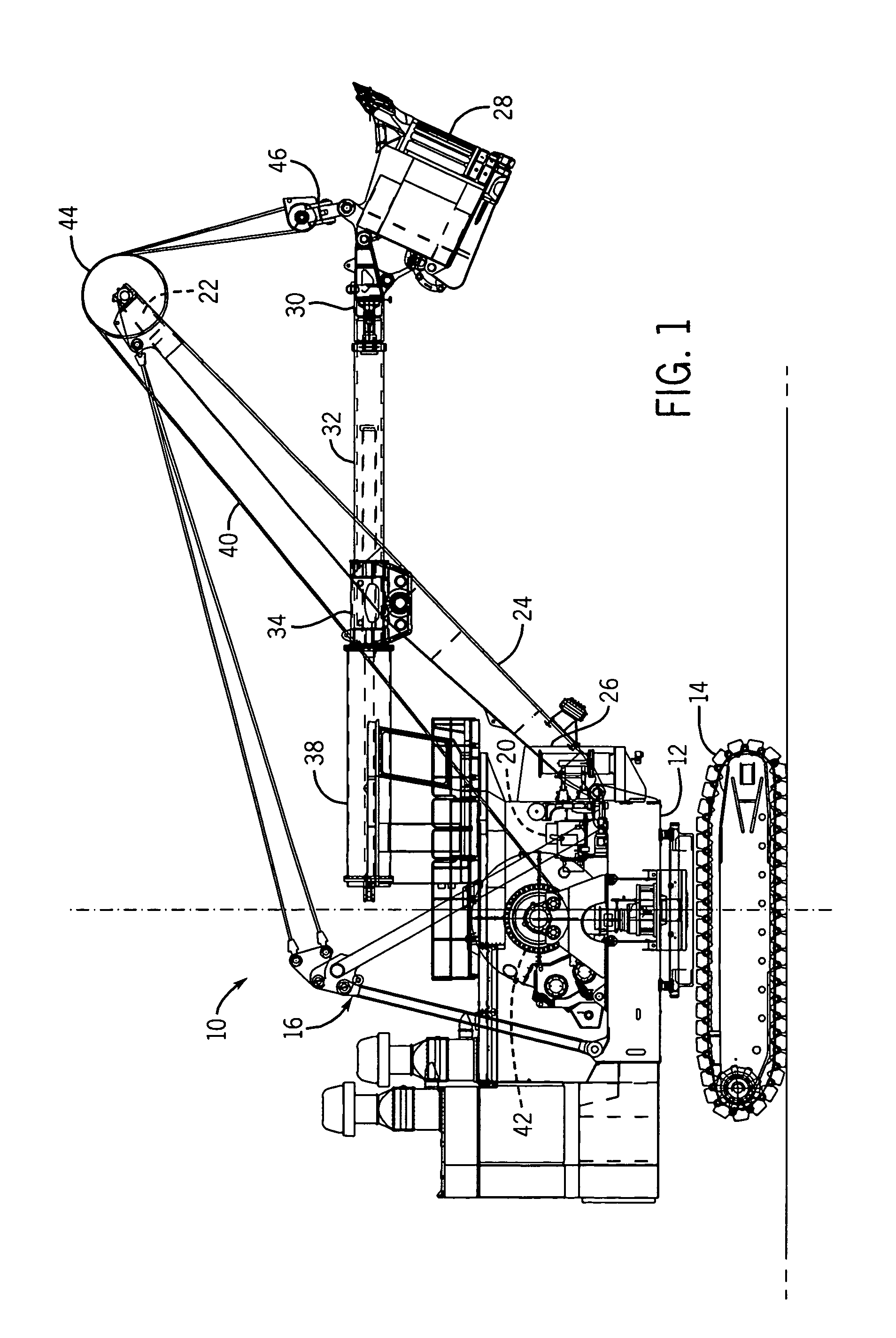 Hydraulic crowd control mechanism for a mining shovel