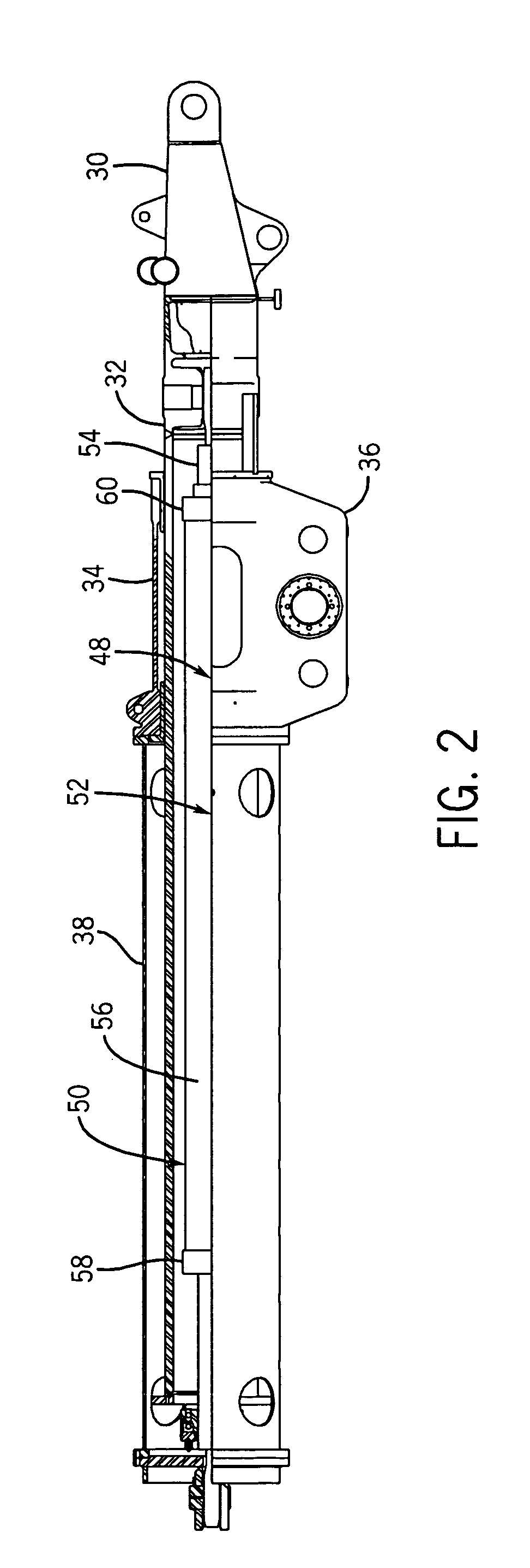 Hydraulic crowd control mechanism for a mining shovel