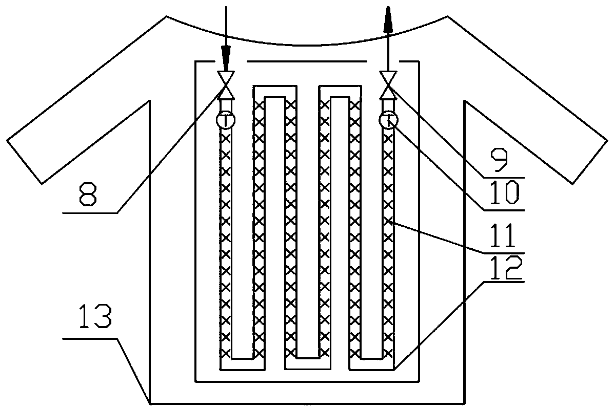 Energy charging type cold and hot double-control air conditioning garment