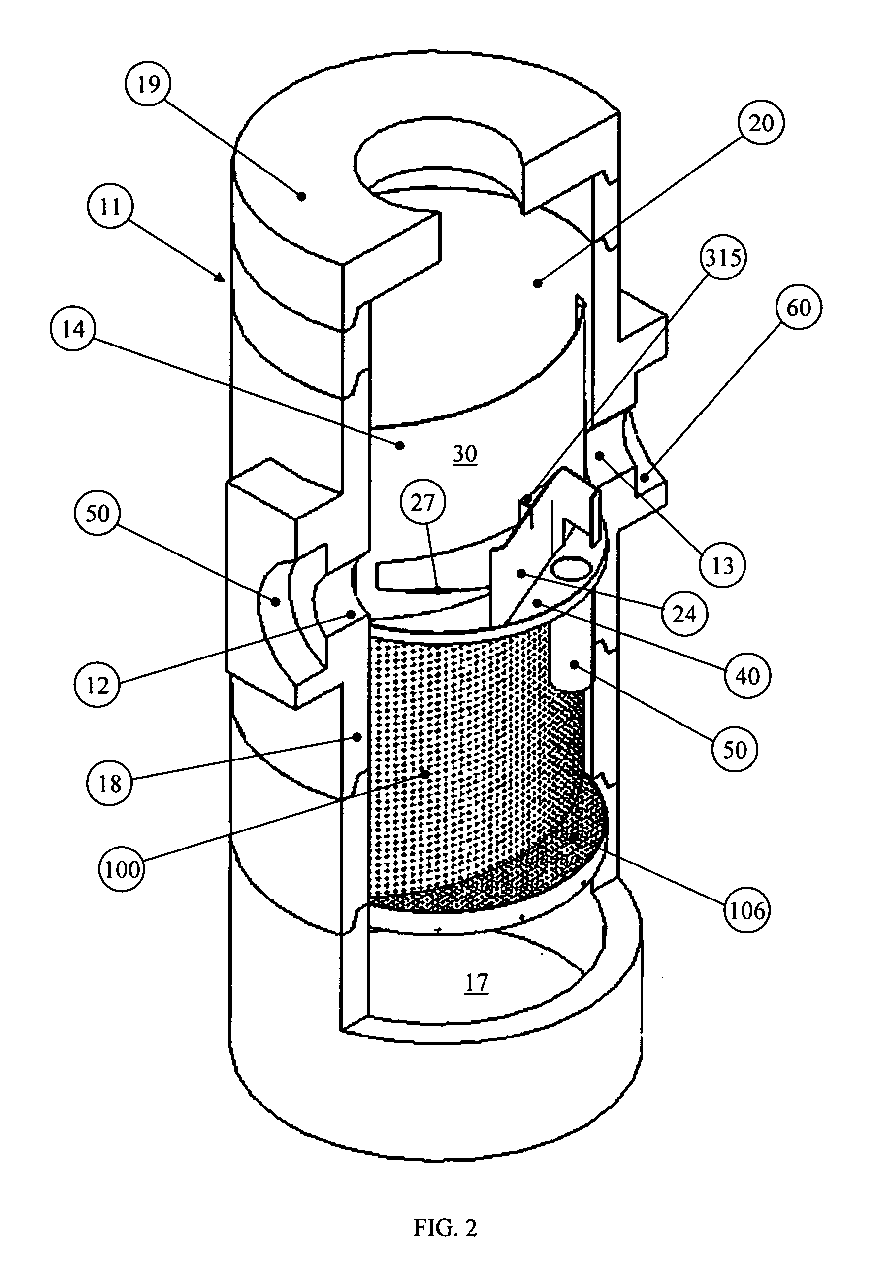 Apparatus for separating particulates from a fluid stream