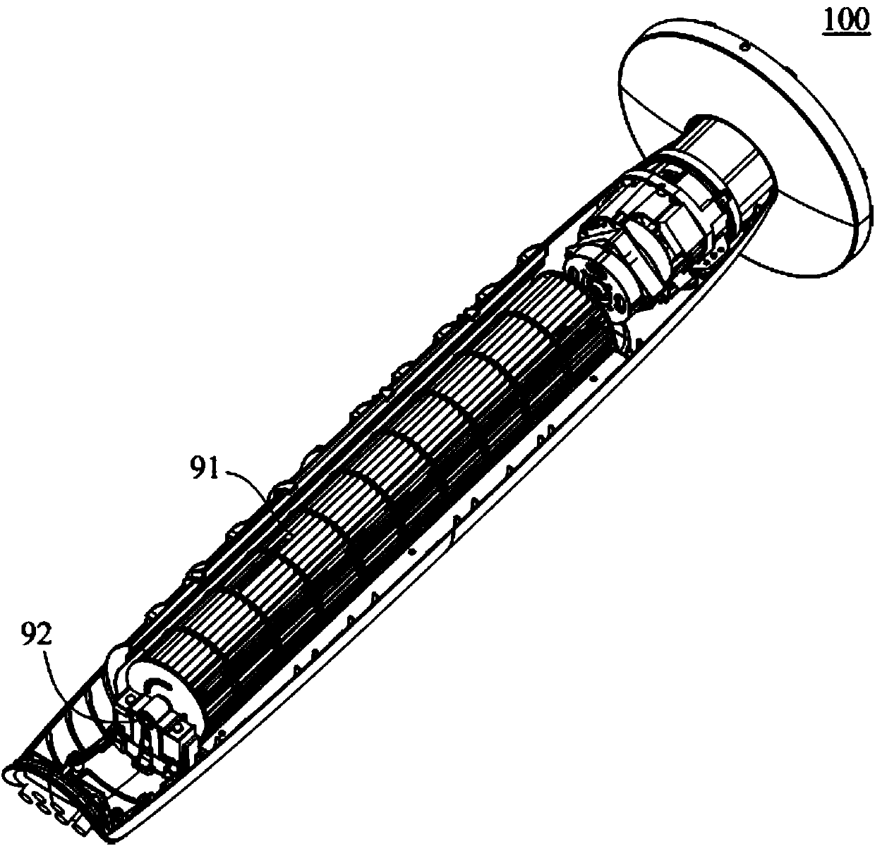 Shaft support and device provided with shaft