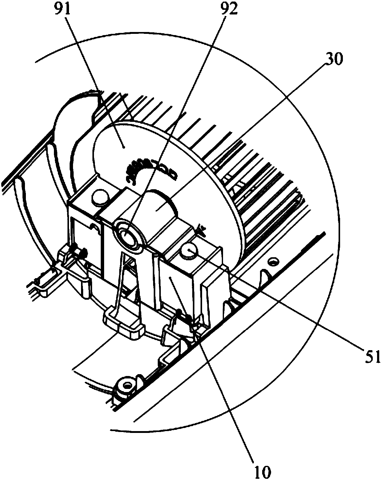 Shaft support and device provided with shaft