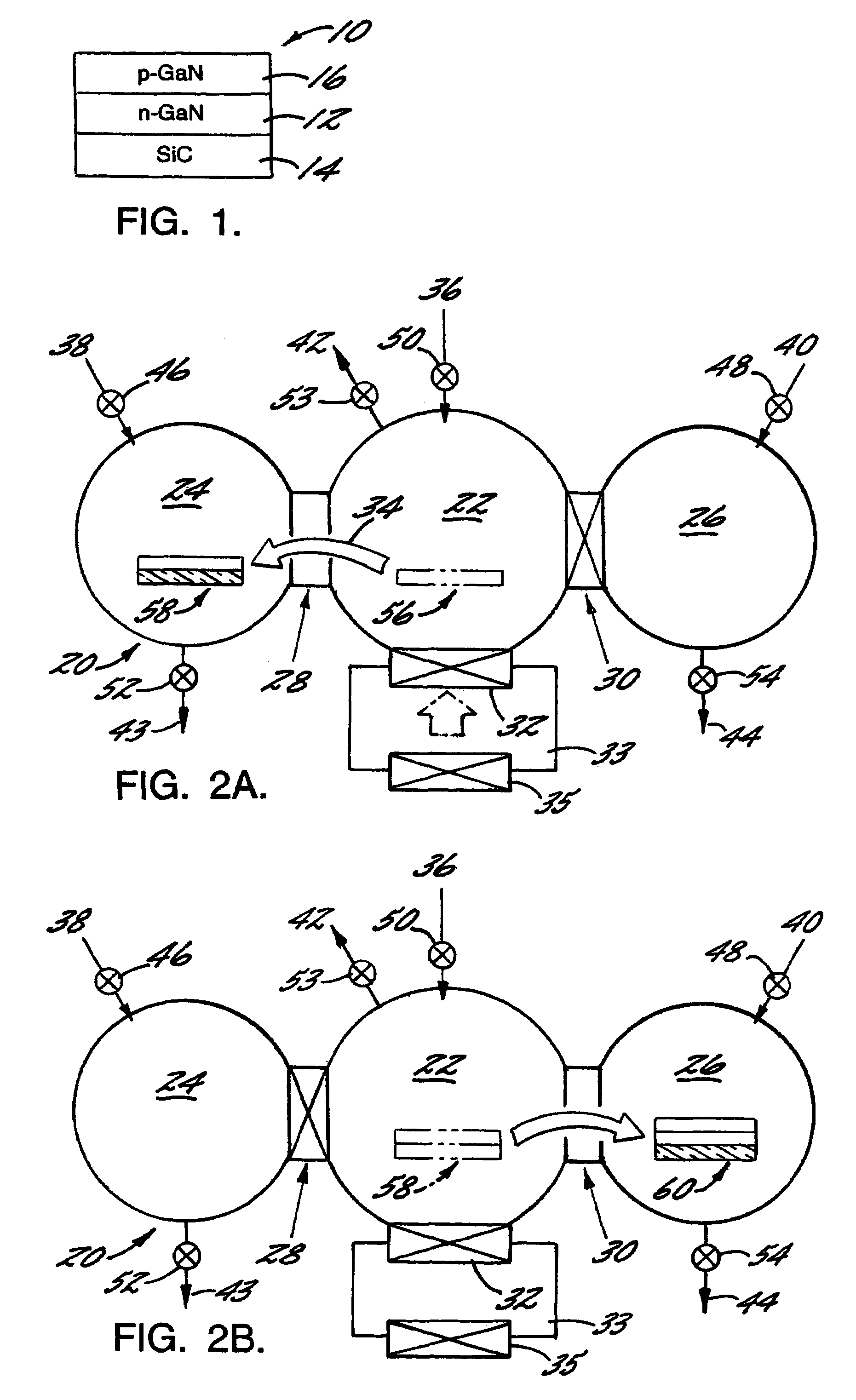 Multi-chamber MOCVD growth apparatus for high performance/high throughput