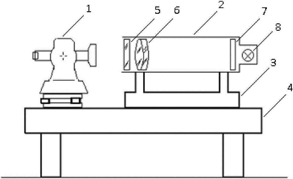 Two sighting error calibration system for autocollimation theodolite