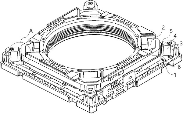 Damping glue mounting structure, lens drive device, camera device, electronic products