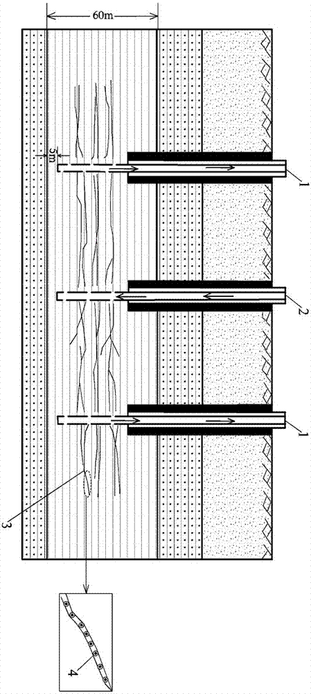 Novel fracturing chemical supporting coal bed gas mining method