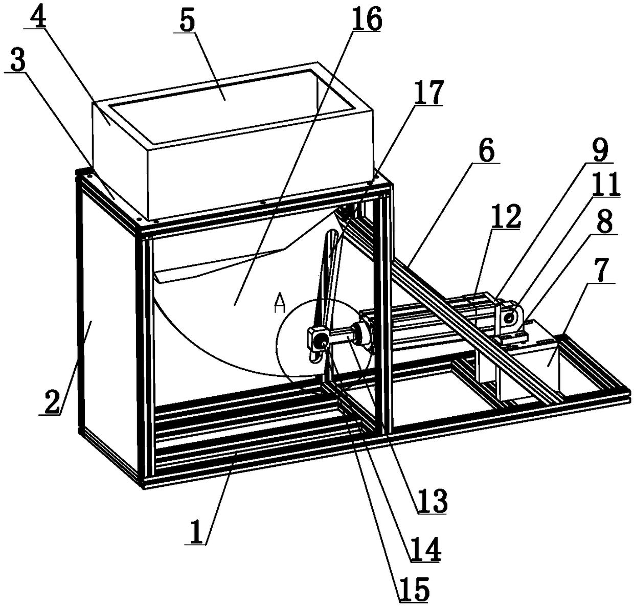 Feed chopping device for feed grinder