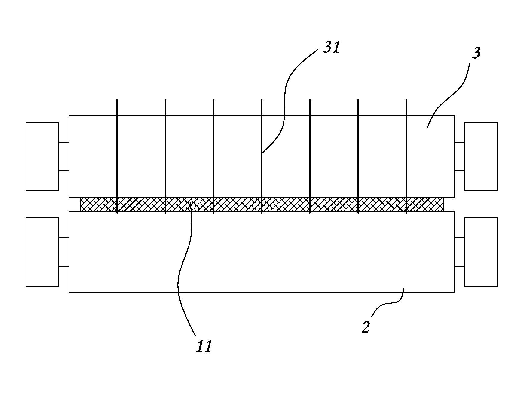 Flat bamboo element fabrication method