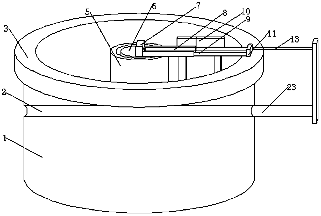 Mud scraper for settling pond of water purification plant