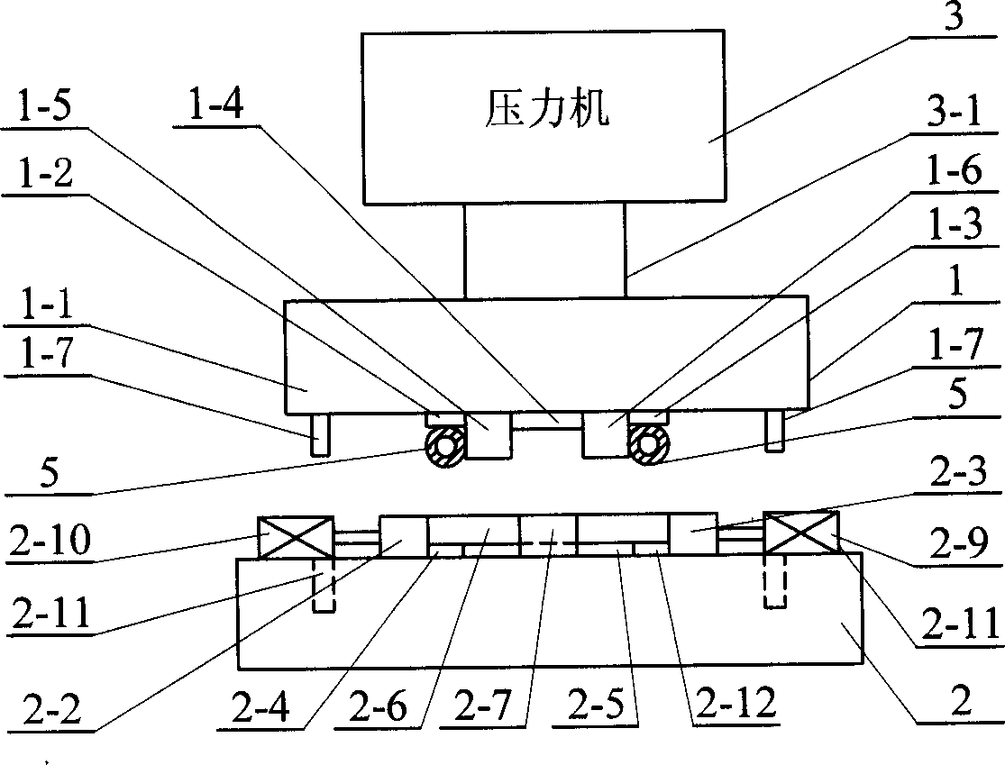 Pre-forming device in hollow structure high-pressure forming process