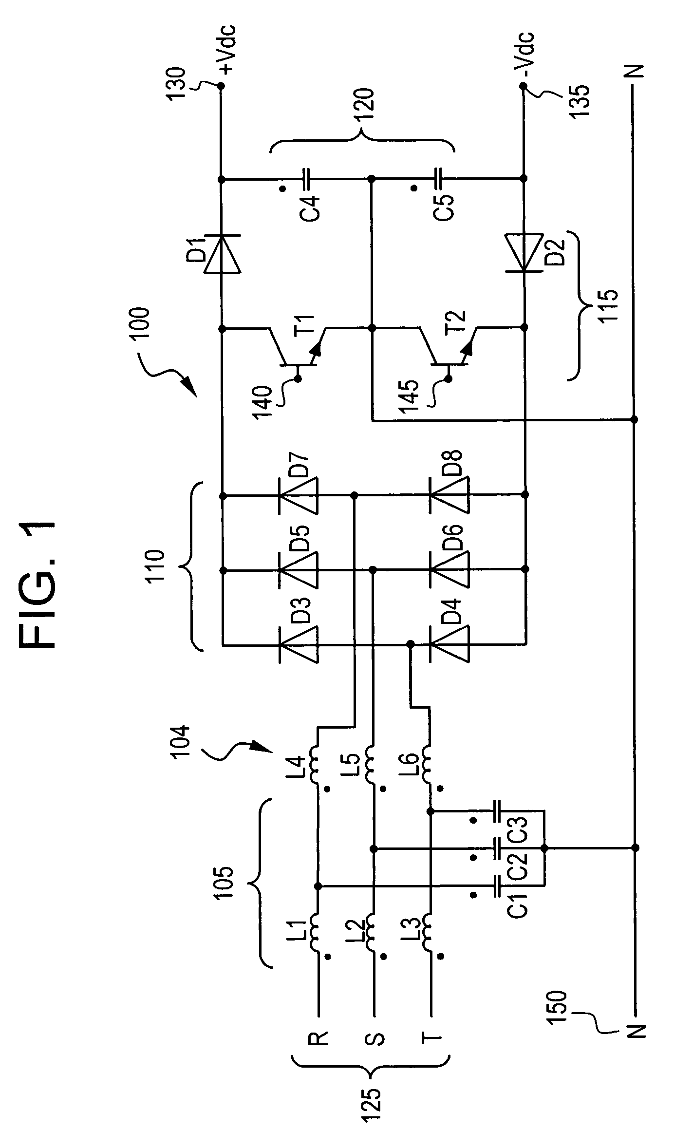 AC/DC converter and method of modulation thereof