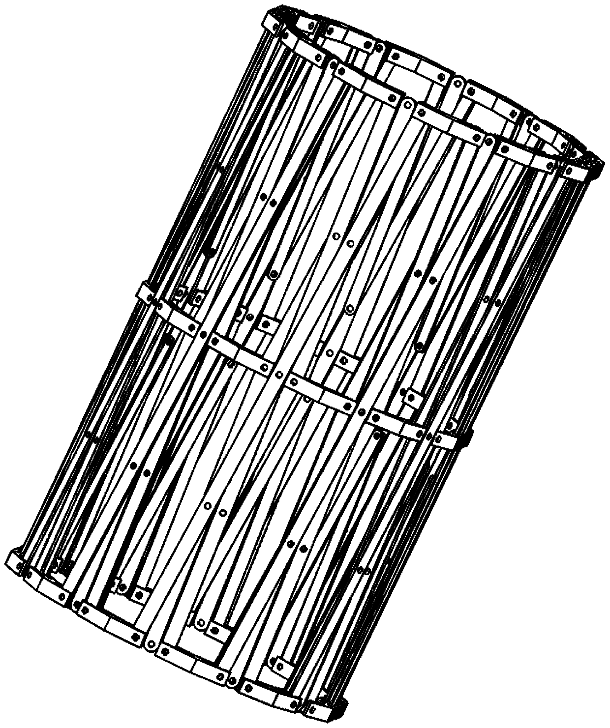 Composite scissor-like hoop truss deployable antenna mechanism