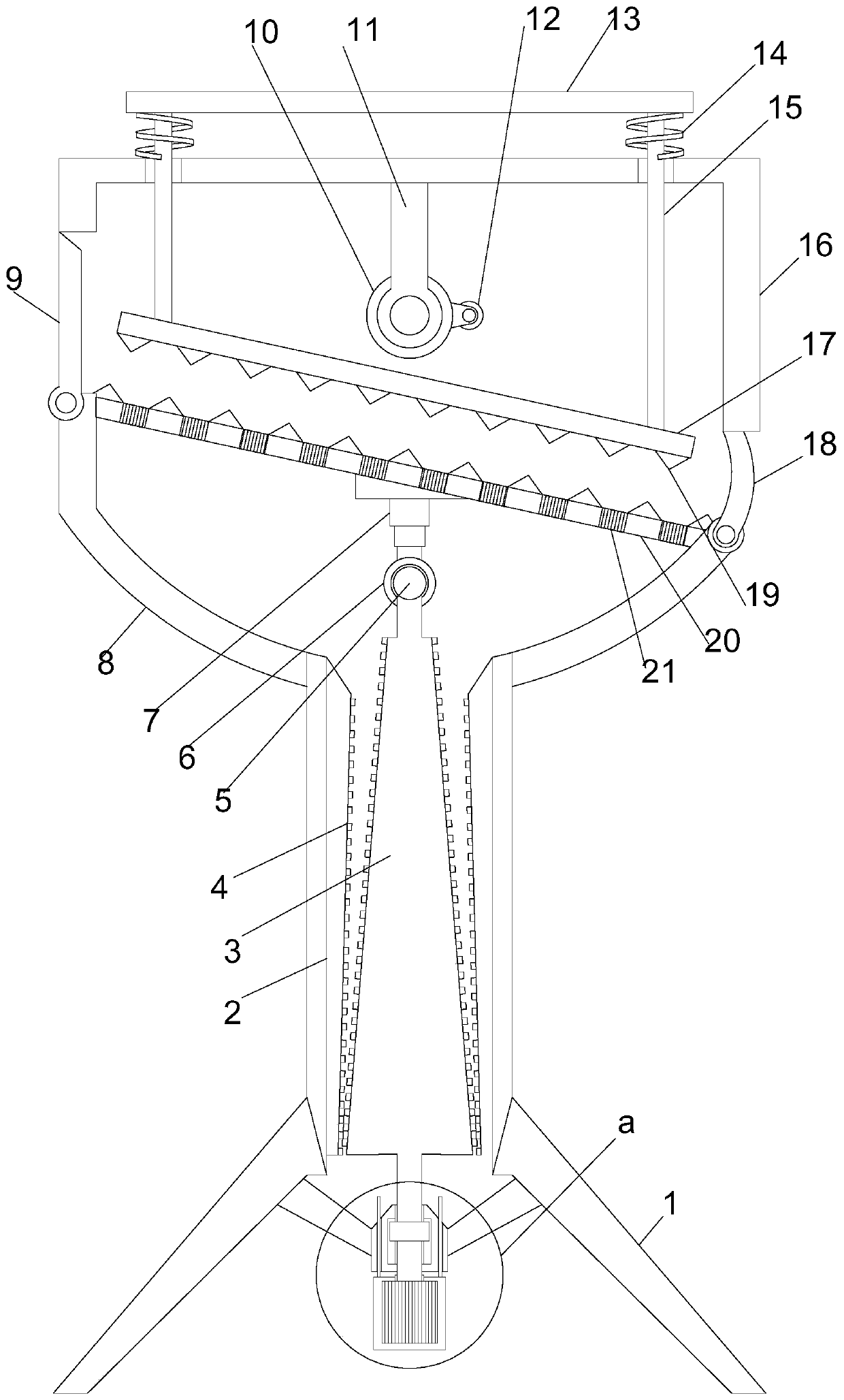 Fast quartz sand crushing device