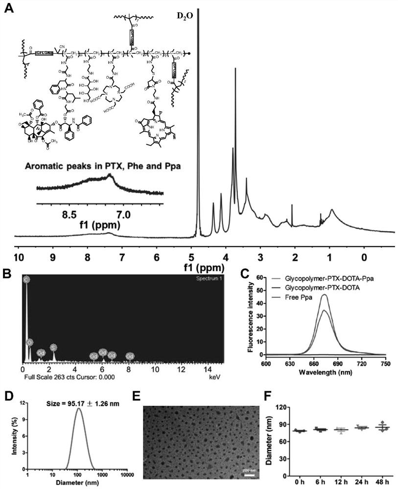 Branched sugar-containing polymer-based nano particle as well as preparation method and application thereof