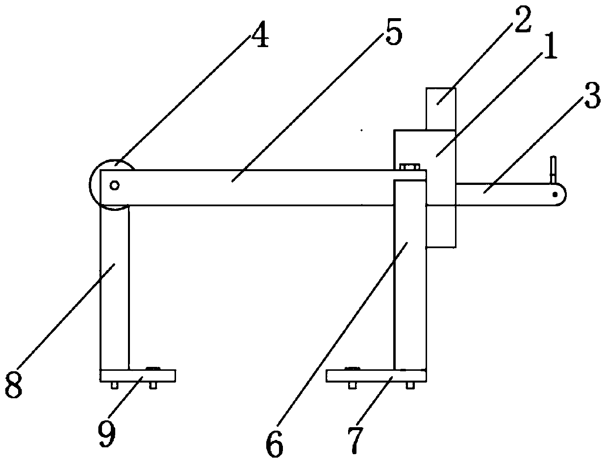 Guide bar device of warping machine