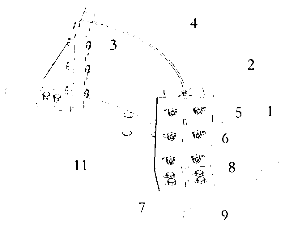 Stationary fixture used for axial compression stability test of columnar bent plate