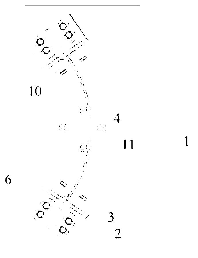 Stationary fixture used for axial compression stability test of columnar bent plate