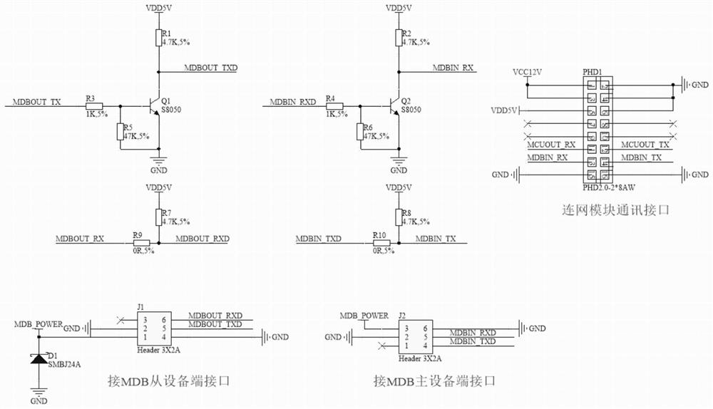 A protocol switching device suitable for mdb/icp bus serial connection payment module