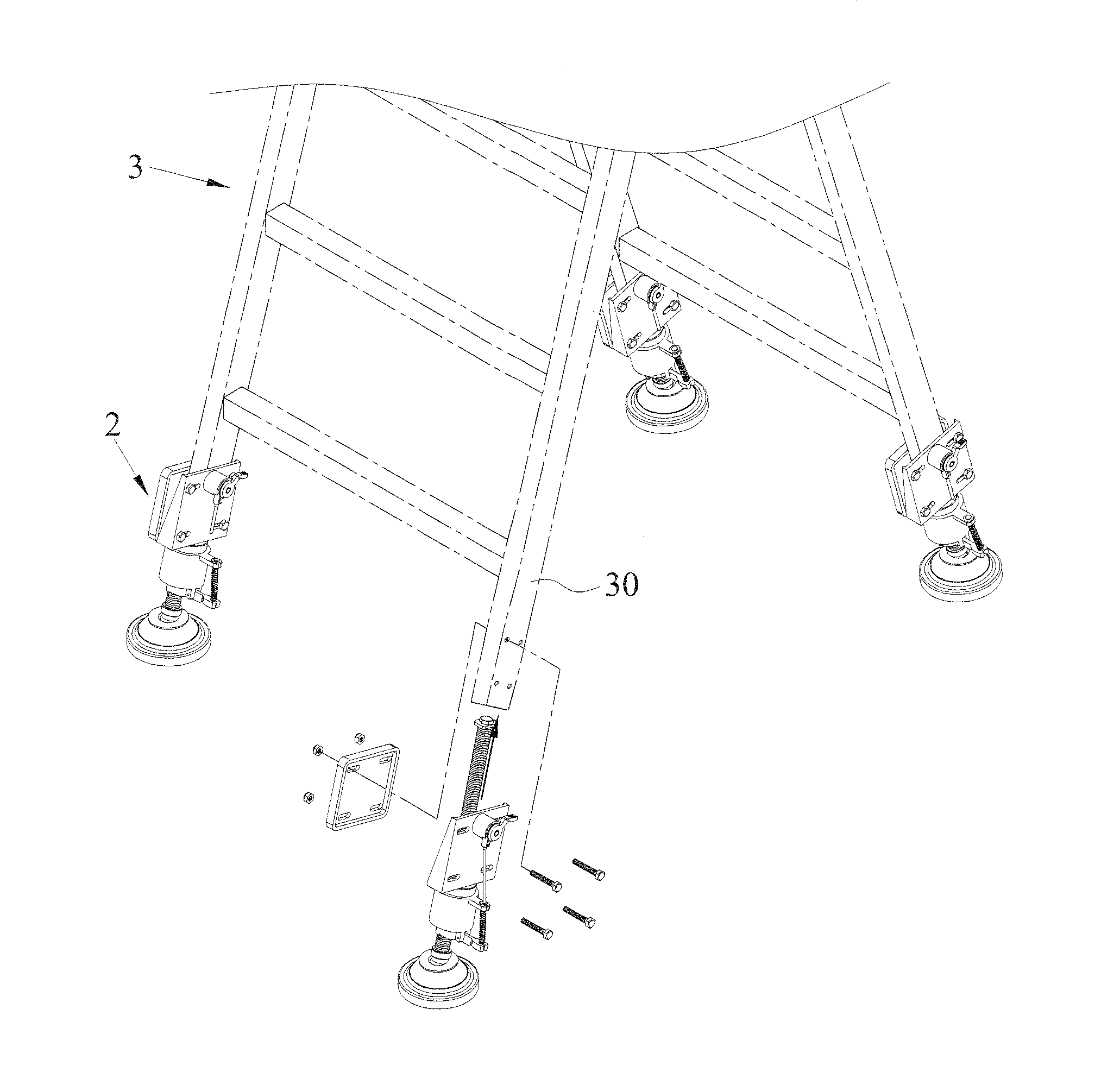 Ladder balance adjusting apparatus