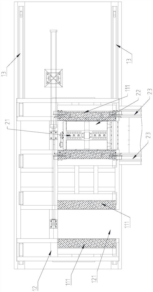 Material storage and feeding device, production equipment and control method for operating production equipment