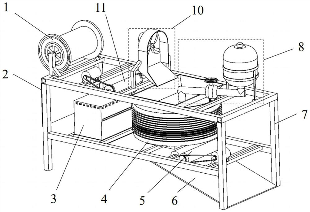 Metal-wrapped short fiber cloth forming device and using method thereof