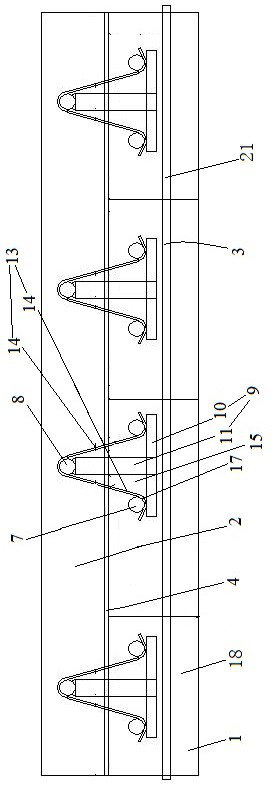 Closely-spliced one-way laminated slab free of bar extending out of plate end and construction method of closely-spliced one-way laminated slab