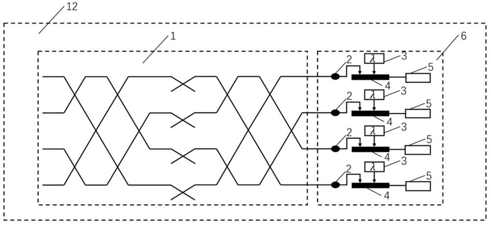 Photonic neural network on silicon chip based on tunable filter and modulation method thereof