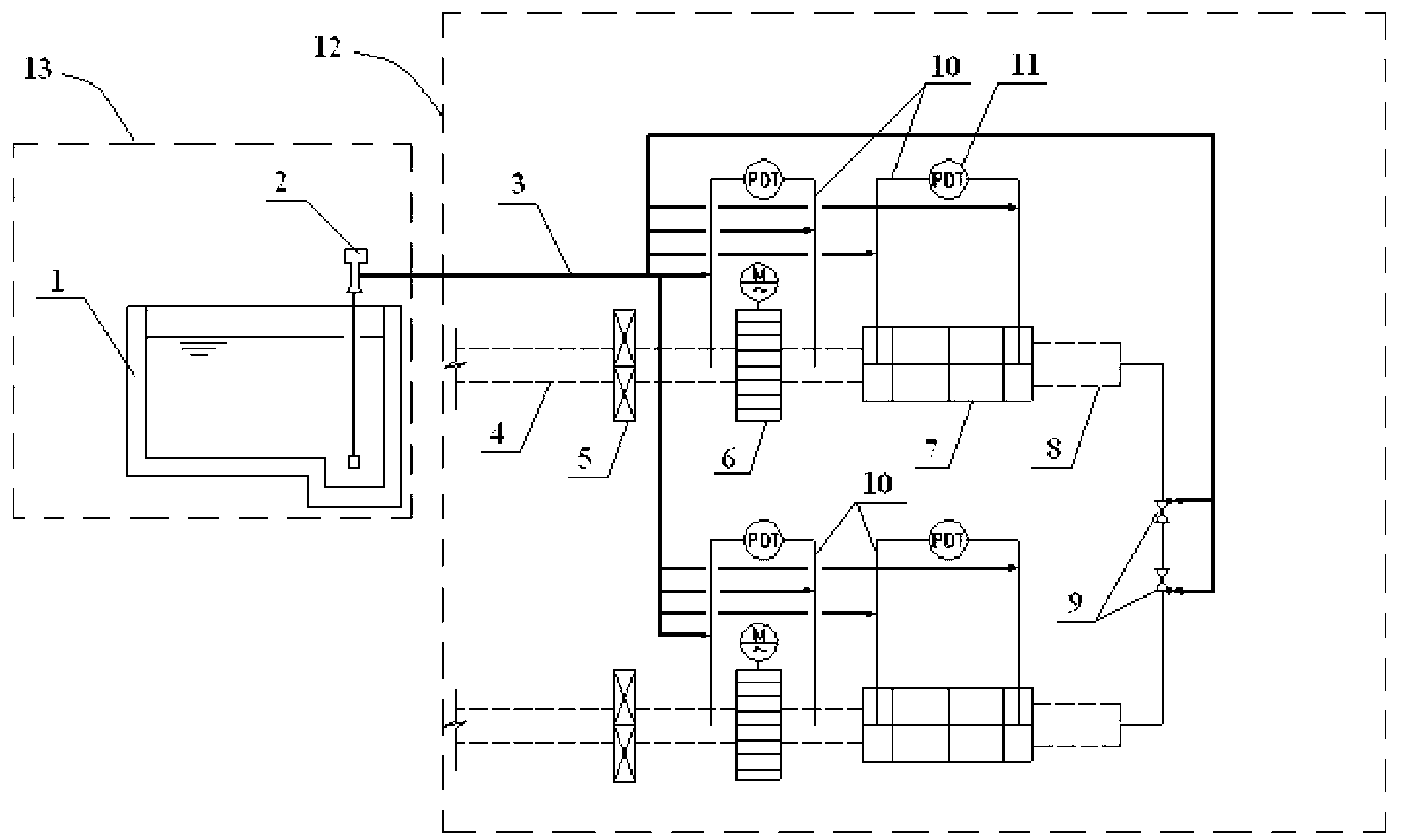 Flushing system and method for cleaning local sedimentation in nuclear power plant