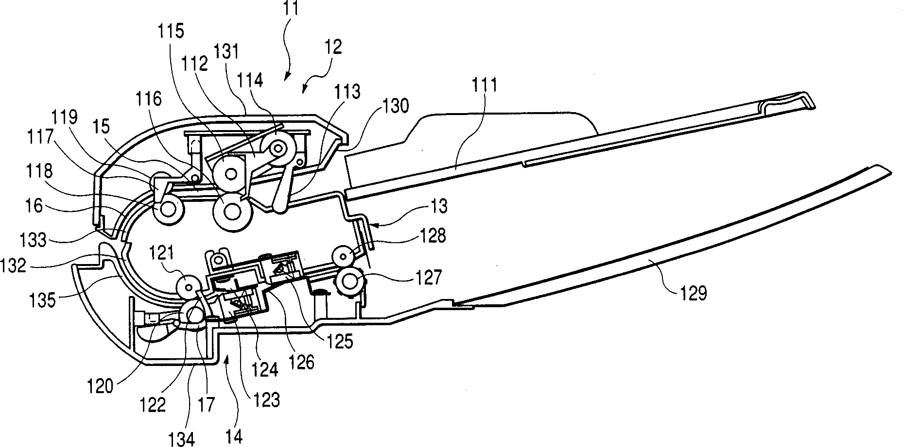 Double side image reading device