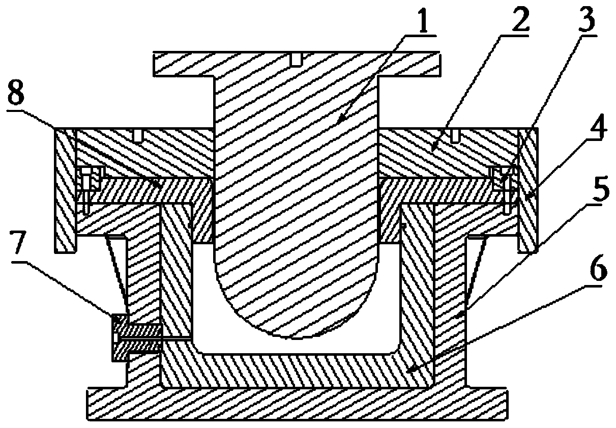 Forming method and forming die for thin-walled spherical parts