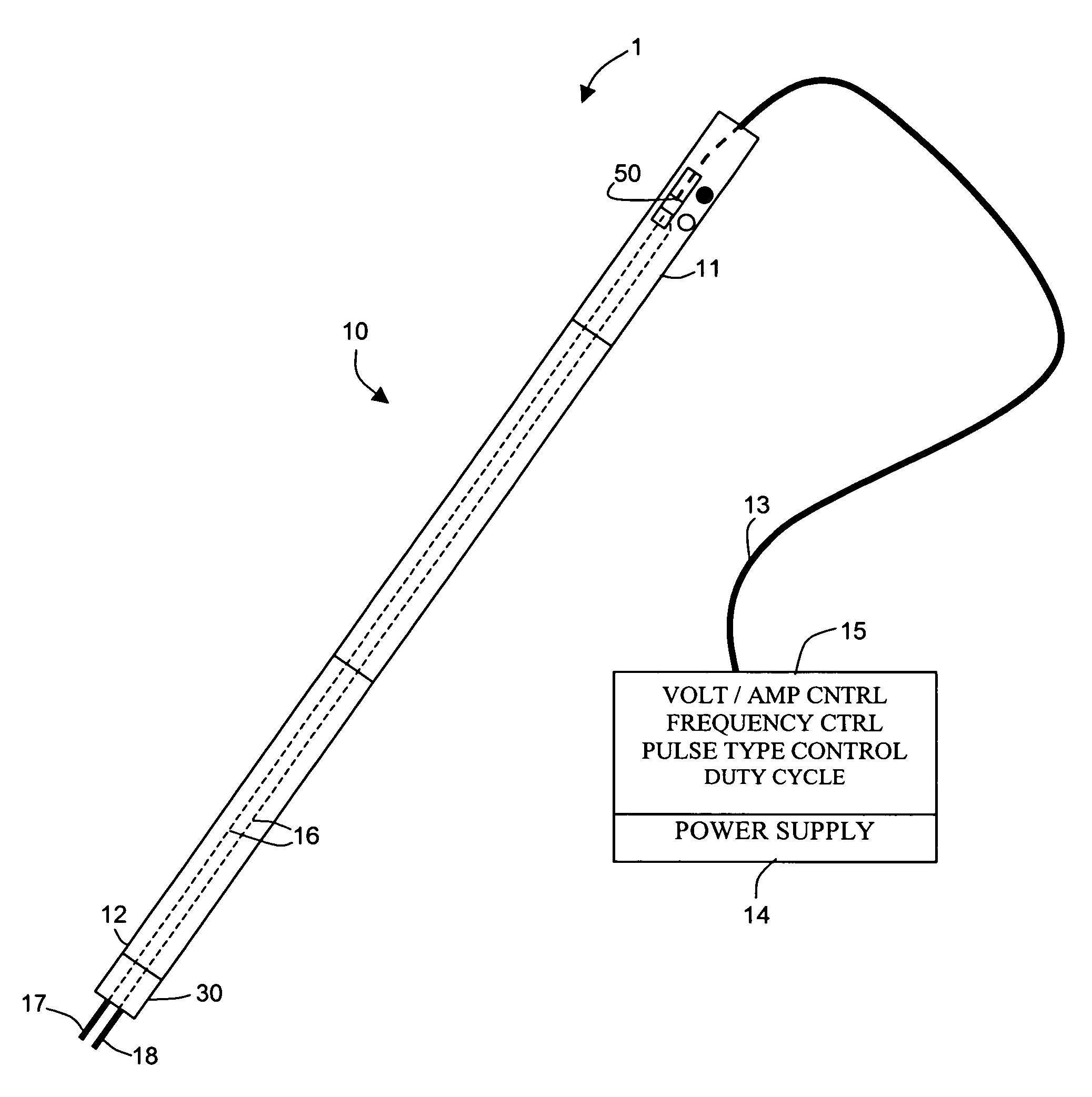 Electrical control device for marine animals