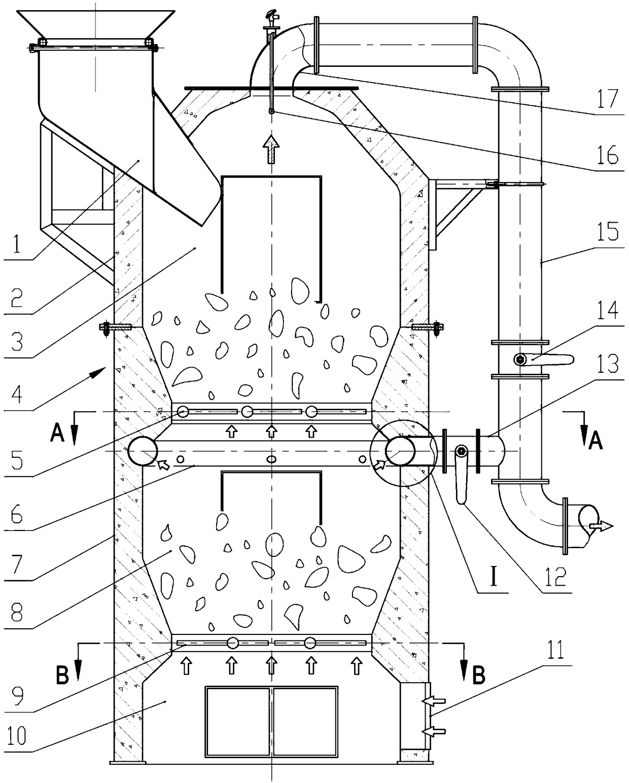 Sectional type small-sized garbage incinerator