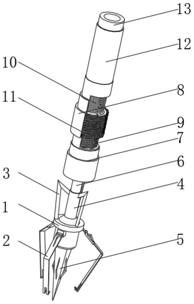 Multi-section acceleration large marine organism fishing protection electronic harpoon