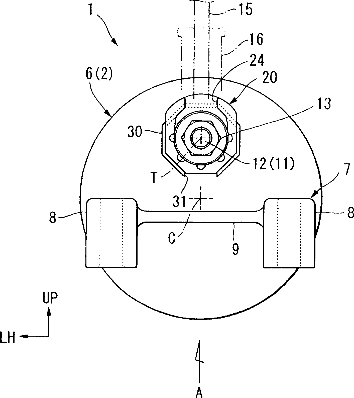 Motor terminal portion structure