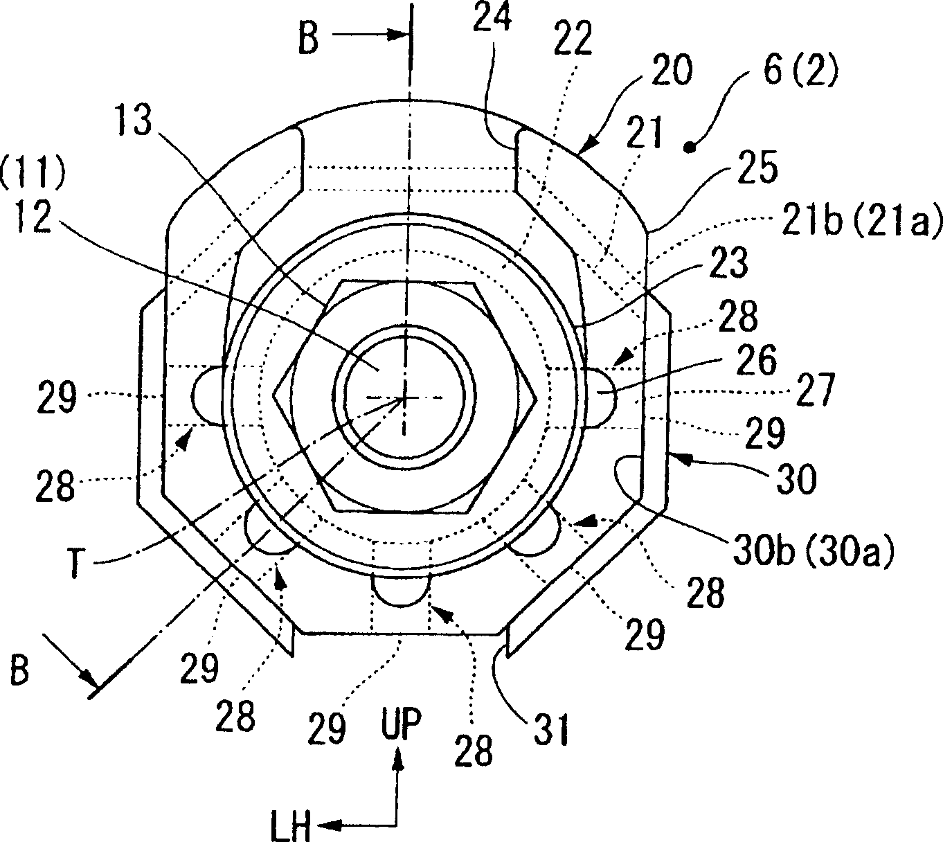 Motor terminal portion structure