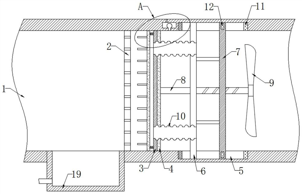 Self-cleaning type dust collection pipeline for textile dust collection equipment