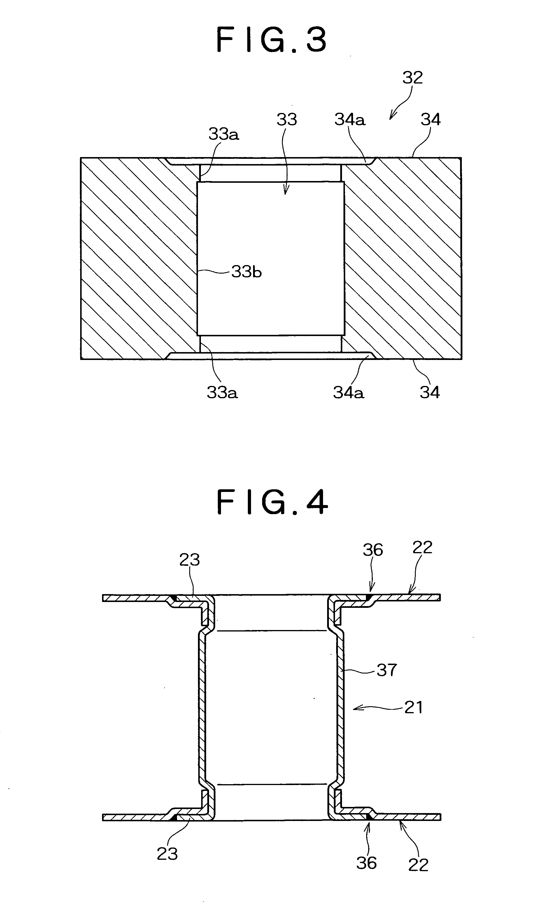 Axial member with flange, connection member and production methods thereof